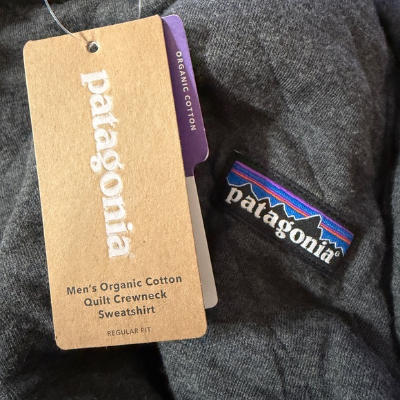 Patagonia Men's Organic Cotton Crewneck in Charcoal